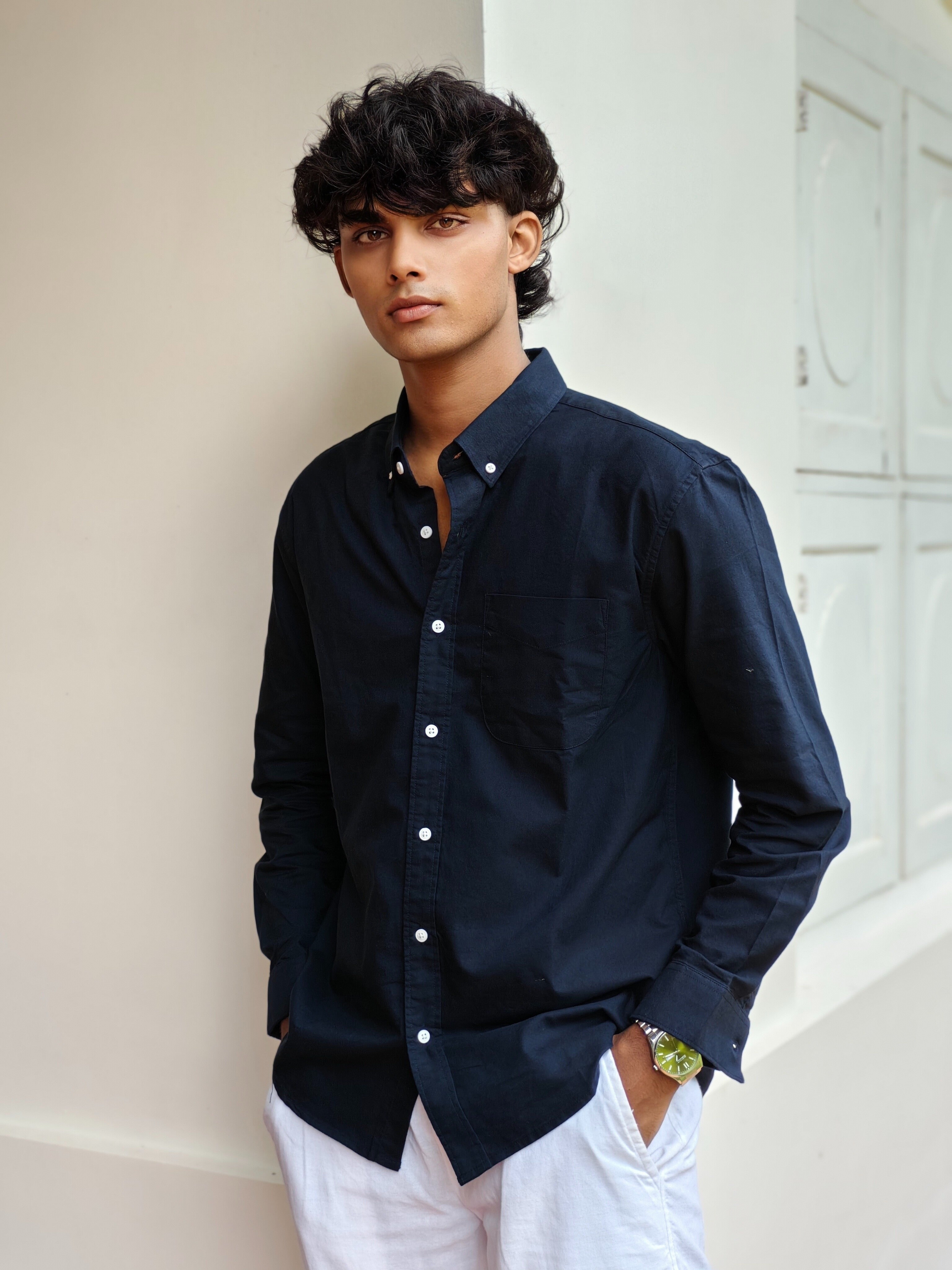Regular Fit Solid Shirt